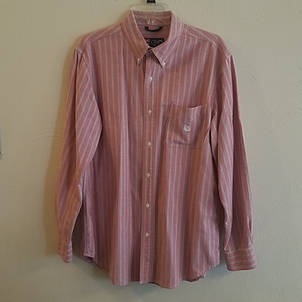 Chaps Pink Button Down - Picture 2 of 7